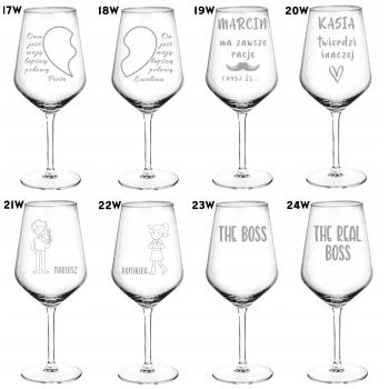 Zestaw 2 x Kieliszek XXL z grawerem 530ml dla pary Urodziny Rocznica