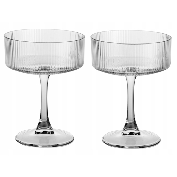 Kieliszki do martini prosecco szampana ryflowane prążki Felicia 300ml 2szt