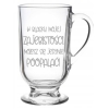 Szklanka do kawy Latte na Stopce 310ml grawer z Twoim LOGO na Dzień Kobiet