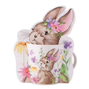 Kubek porcelanowy 400ml wiosenny Wielkanocny Zajączek 2