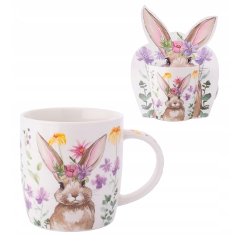 Kubek porcelanowy 400ml wiosenny Wielkanocny Zajączek 1