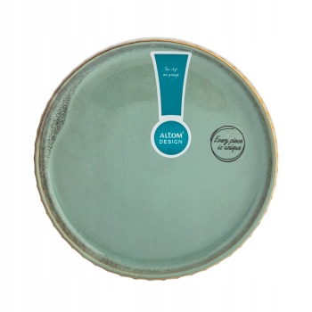 Spodek podstawek 14 cm Retro Reactive sage stripes zielony