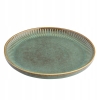 Talerz porcelanowy deserowy 20,5 cm Retro Reactive Sage stripes zielony