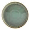 Talerz porcelanowy obiadowy 26 cm Retro Reactive sage stripes zielony