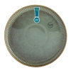 Talerz porcelanowy obiadowy 26 cm Retro Reactive sage stripes zielony