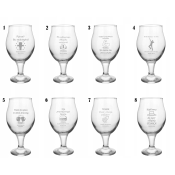 Szklanka Do Piwa na Nóżce 570ml grawer imię Prezent w pudełku