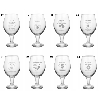 Szklanka Do Piwa na Nóżce 570ml grawer imię Prezent w pudełku