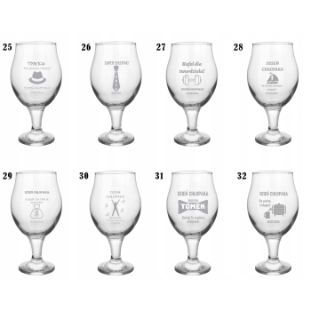 Szklanka Do Piwa na Nóżce 570ml grawer imię Prezent w pudełku