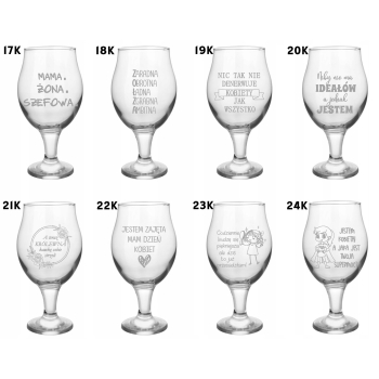 Szklanka Do Piwa na Nóżce 570ml grawer imię Prezent w pudełku