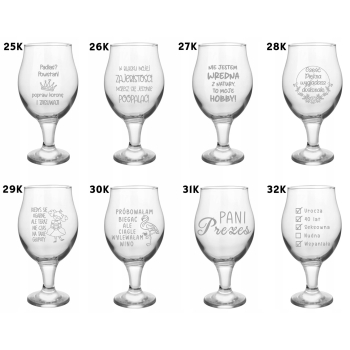 Szklanka Do Piwa na Nóżce 570ml grawer imię Prezent w pudełku