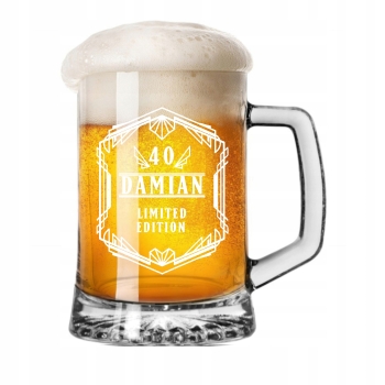 Kufel do piwa na prezent grawer imię logo 620ml Urodziny Rocznica