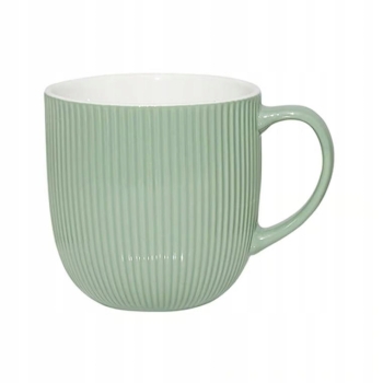 Kubek porcelanowy 360ml ryflowany zielony Ambition Curly