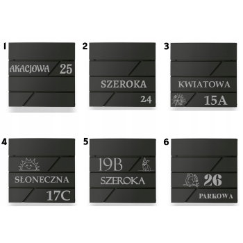 Duża Skrzynka Na Listy z Adresem numerem Domu Antracyt z Grawerem 37x37x11