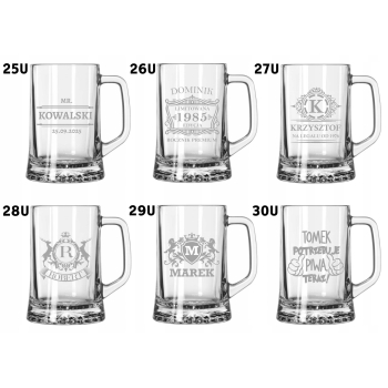 Kufel do piwa na prezent grawer imię logo 620ml w pudełku Urodziny Rocznica