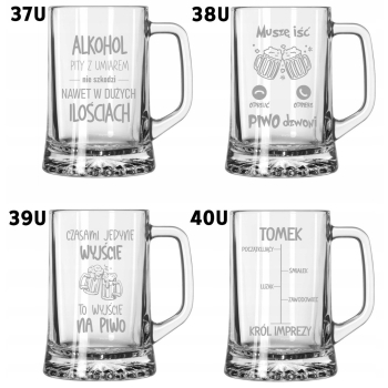 Kufel do piwa na prezent grawer imię logo 620ml w pudełku Urodziny Rocznica