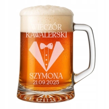 Kufel do Piwa z Grawerem Wieczór Kawalerski dla Pana Młodego Świadka Gości