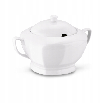 Biała waza porcelanowa do zupy 2,5L Tadar