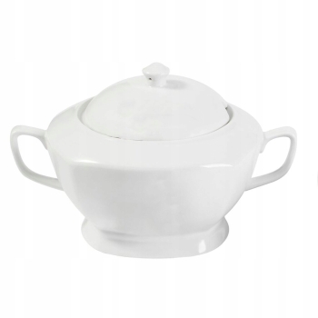 Biała waza porcelanowa do zupy 2,5L Tadar