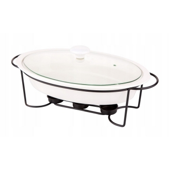 Naczynie ceramiczne na stelażu z podgrzewaczami Regular 1,4L