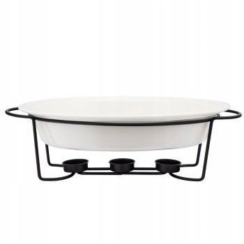 Naczynie ceramiczne na stelażu z podgrzewaczami Regular 1,4L