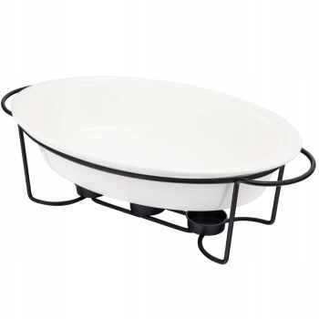 Naczynie ceramiczne na stelażu z podgrzewaczami Regular 1,4L