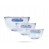 Zestaw 3 x Miska żaroodporna Pyrex Okrągła 14cm (0,7L) 17cm (1,1L) 20cm ( 2
