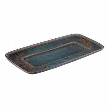 Talerz półmisek na pierniki ciasto ceramiczny Sosnowy Las 29x15 cm