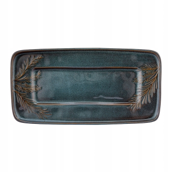 Talerz półmisek na pierniki ciasto ceramiczny Sosnowy Las 29x15 cm