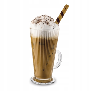 Wysoka szklanka do kawy Latte 300ml 1szt ryflowana Anastazja prążki