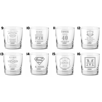 Personalizowana szklanka do whisky z grawerem na prezent 410ml