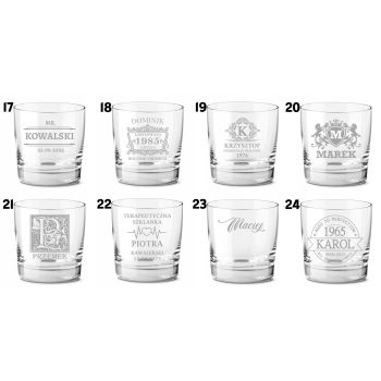 Personalizowana szklanka do whisky z grawerem na prezent 410ml