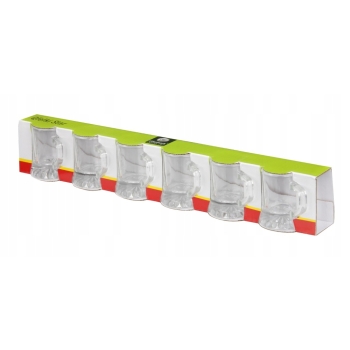 Kieliszki do wódki kufelki przezroczyste 6 szt 30ml
