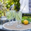 Szklanka na nóżce kieliszek do drinków Leaves przezroczysty 340ml