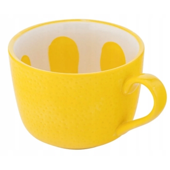 Filiżanka ceramiczna do kawy i herbaty Tropicana żółta cytryna 470 ml