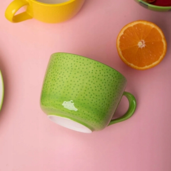 Filiżanka ceramiczna do kawy i herbaty Tropicana zielona limonka 470 ml