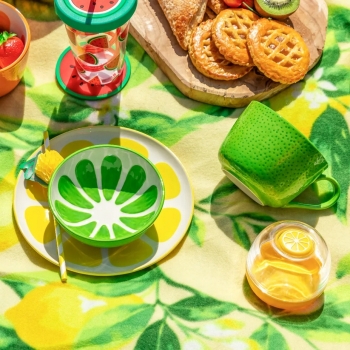 Filiżanka ceramiczna do kawy i herbaty Tropicana zielona limonka 470 ml