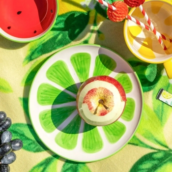 Talerz ceramiczny deserowy Tropicana Limonka 20cm