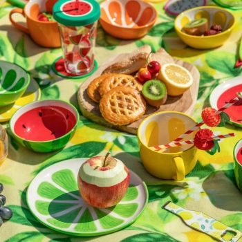 Talerz ceramiczny deserowy Tropicana Limonka 20cm