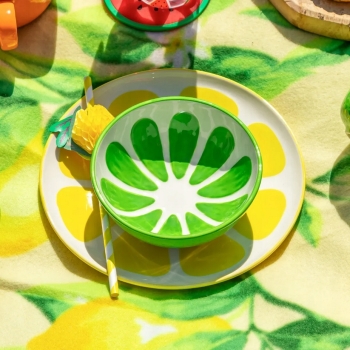Miseczka salaterka ceramiczna Tropicana zielona Limonka 12,5cm