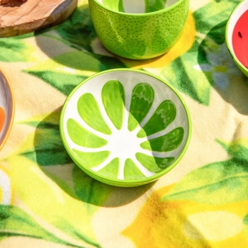 Miseczka salaterka ceramiczna Tropicana zielona Limonka 12,5cm