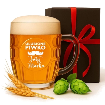 Kufel do piwa z grawerem 500 ml Twój Tekst logo na Dzień Ojca dla Taty