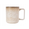 Duży Kubek ceramiczny 390 ml Retro Gambia kremowy