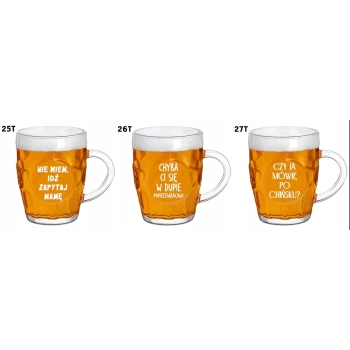Kufel do piwa z grawerem 500 ml na Dzień Ojca dla Taty WZORY Twój Napis