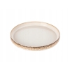 Talerz deserowy ceramiczny 20cm Retro Gambia kremowy