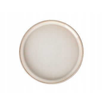 Talerz deserowy ceramiczny 20cm Retro Gambia kremowy