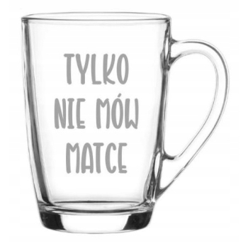 Szklany kubek z grawerem 300ml Prezent Twój Napis Logo Dzień Ojca dla Taty
