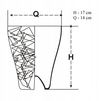 Zestaw 3 x Doniczka szklana do storczyków smukła, 14cm/17cm