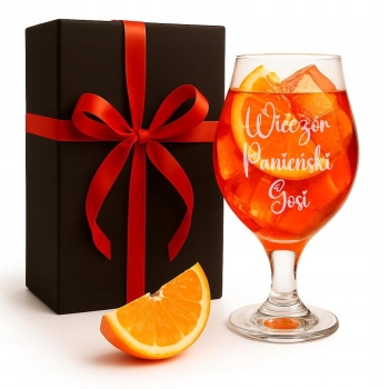 Szklanka Kieliszek do drinka Aperola 570ml grawer Prezent Wieczór Panieński