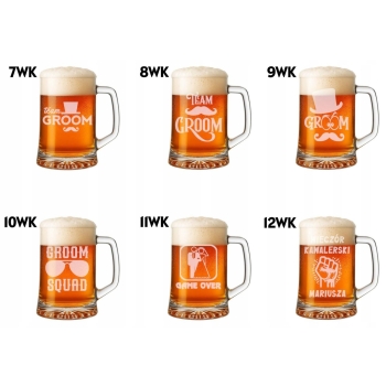 Kufel do piwa z grawerem 620ml Prezent Wieczór Kawalerski Twój Tekst