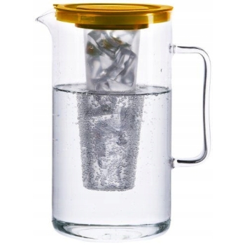Simax Szklany Dzbanek Z Wkładem Hot Cold 2,5 Pomarańczowy